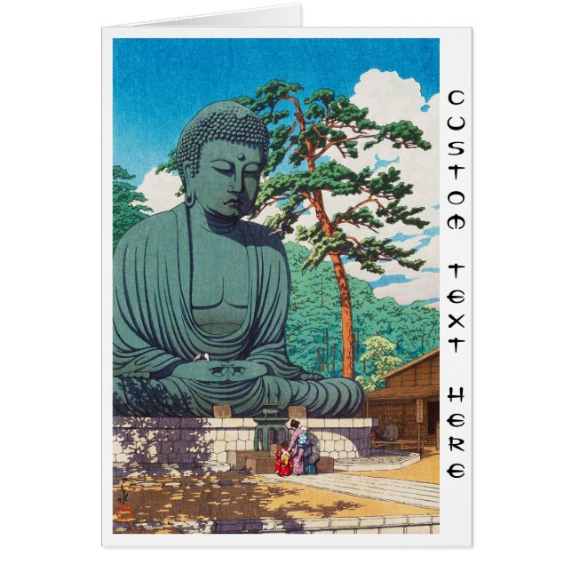 Le grand Bouddha au hanga de Kamakura Hasui Kawase (Devant)