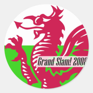 Le Grand Chelem de Rugby gallois ! Autocollant 200