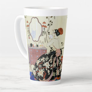 Le Grand Decolletage by George Barbier, Art Deco Latte Mug