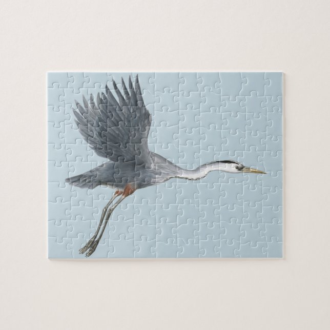 Le Grand Héros bleu décolle le puzzle (Horizontal)