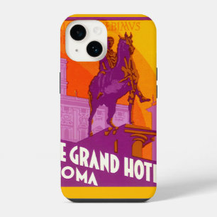 Le Grand Hotel Roma Statue, Italy, Vintage Travel iPhone 14 Case