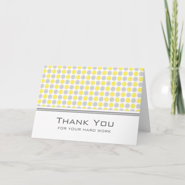 Le gris jaune pointille la carte d'anniversaire (Devant)