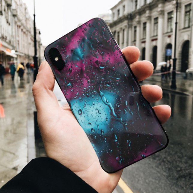 Le gros plan d'eau laisse tomber les coques iphone (Close-up of water drops iphone cases. Case-Mate iP Case-Mate iPhone Case)