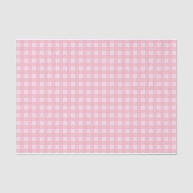 Le guingan rose vérifie le papier de soie de soie (Recto)