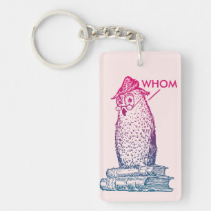 Le hibou de grammaire indique qui rose