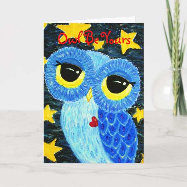 Le hibou soit à vous carte de Saint-Valentin (Devant)