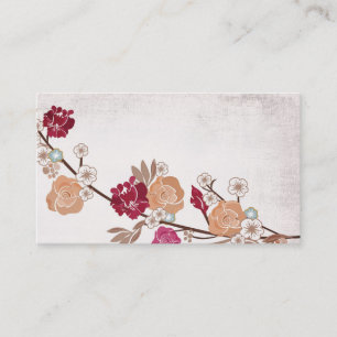 Le Japonais vintage fleurit le carte de visite