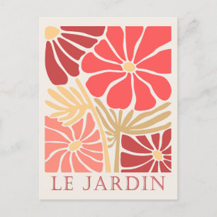 Le Jardin Boho Flowers Holiday Postcard