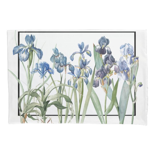 Le jardin d'agrément bleu d'iris part de la taie (devant)