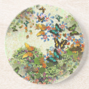 Le JARDIN de PAPILLON boit des dessous de verre