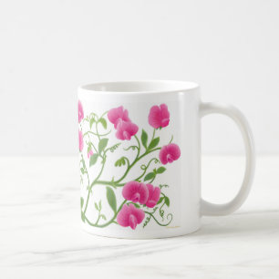 Le jardin de pois doux fleurit la tasse