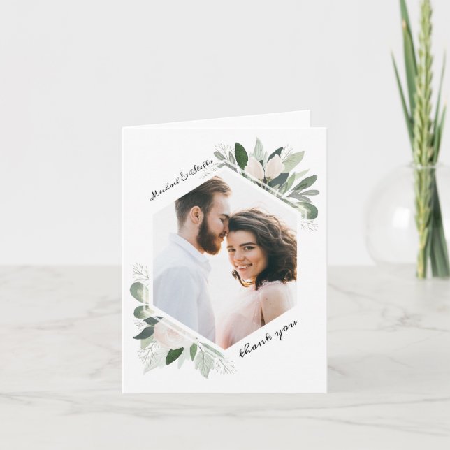 Le jardin rougissent carte de note de Merci (Devant)