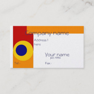Le jaune bleu pointille le carte de visite