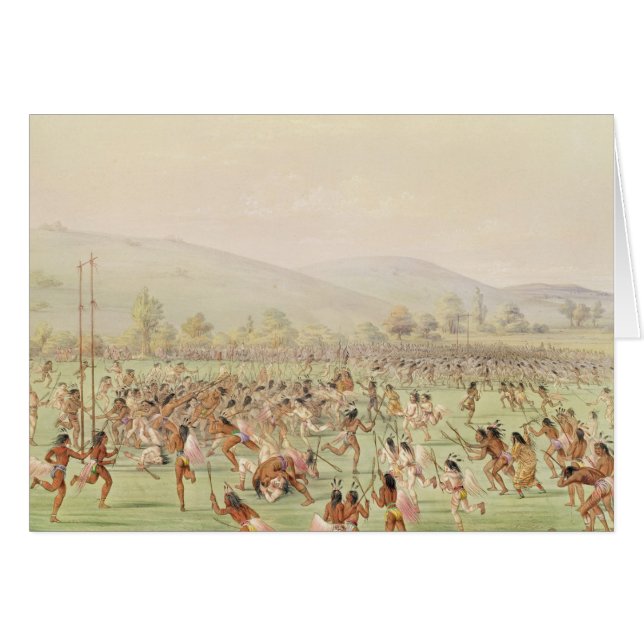 Le jeu de boule indien, c.1832 (Devant horizontal)