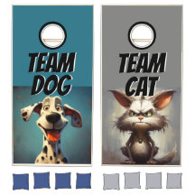 Le jeu de Cornhole Fur-Flyin' : Chien contre Chat