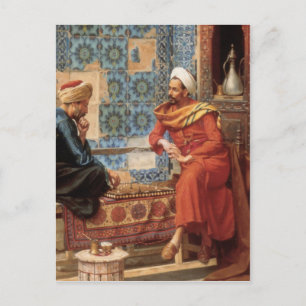 Le jeu d'échecs en détail carte postale