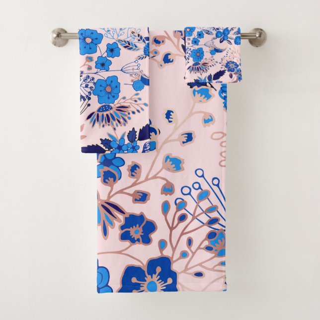 Le joli bleu azuré rougissent illustration florale (En situation)
