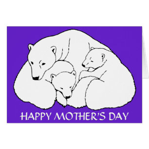Le jour de mère carde la carte de voeux d'ours