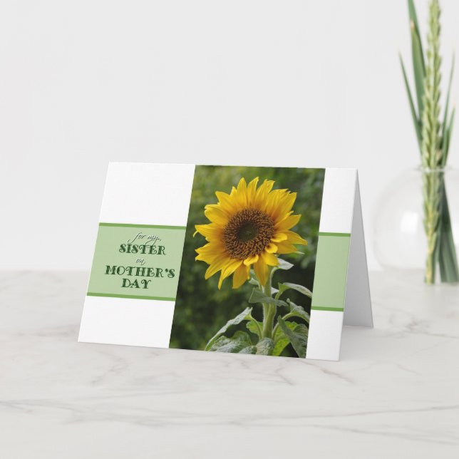 Le jour de mère pour la carte superbe de tournesol (Devant)