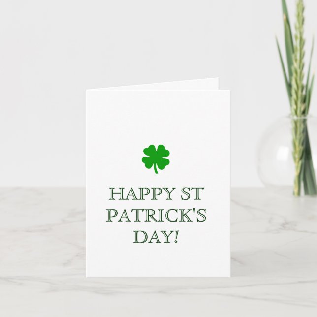 LE JOUR DE ST PATRICK HEUREUX ! carte (Devant)