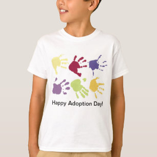 Le jour heureux d'adoption badine le T-shirt