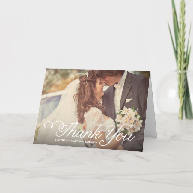 Le Jour le plus doux | Carte de voeux Merci mariag (Devant)