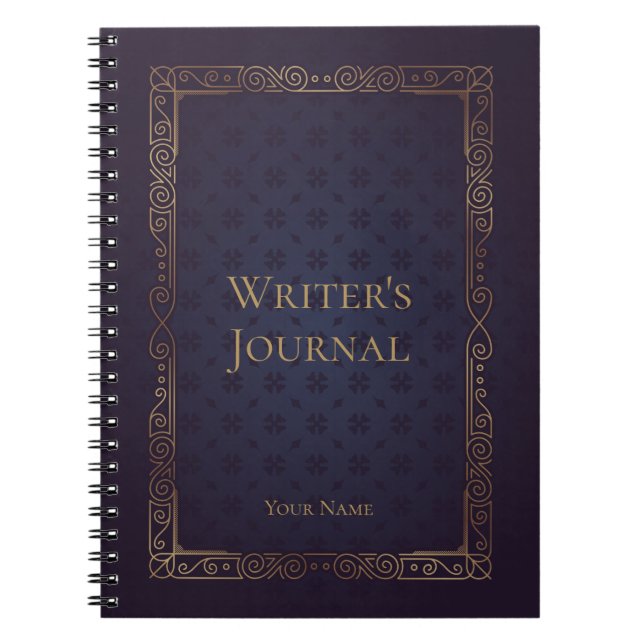 Le journal de l'auteur élégant personnalisé (Devant)
