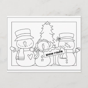 Le Joyeux Noël me colorent carte (les bonhommes de