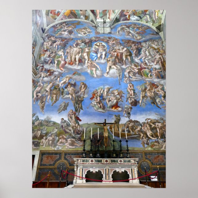 Le jugement Dernier - Chapelle Sixtine - affiche (Devant)