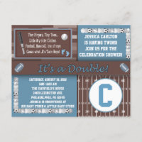 Le jumeau folâtre des invitations de baby shower