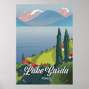 Le lac de Garde Italie poster Voyage