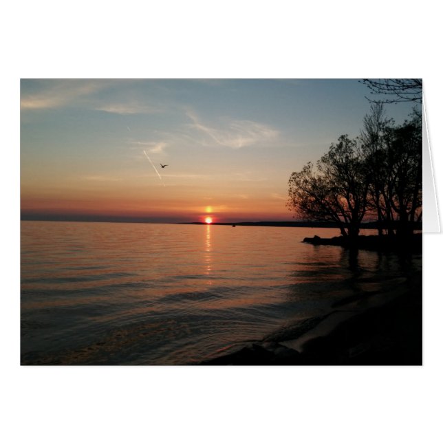 Le lac Ontario au coucher du soleil (Devant horizontal)