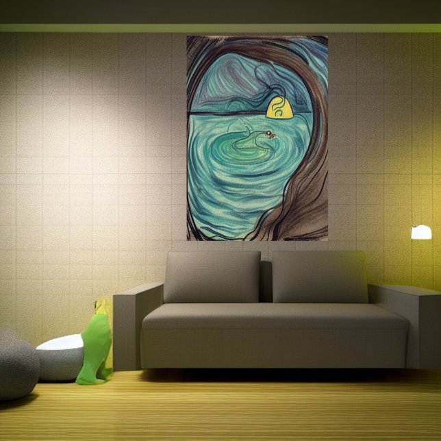 Le lac souterrain | AI Art Poster (Créateur téléchargé)