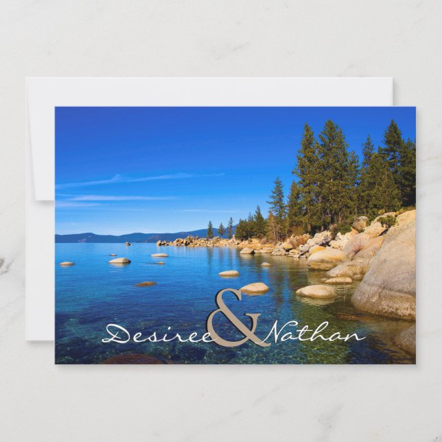 Le lac Tahoe Faire-part de mariage (Devant)