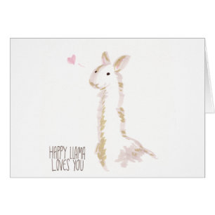 Le lama heureux vous aime
