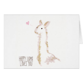 Le lama heureux vous aime