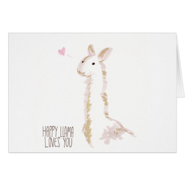 Le lama heureux vous aime (Devant horizontal)