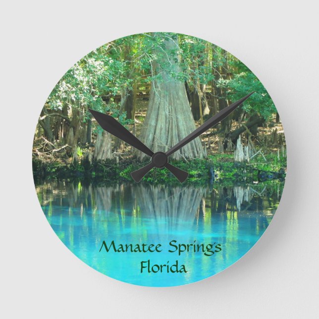 Le lamantin jaillit horloge murale de la Floride (Recto)