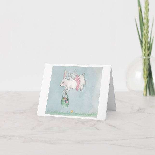 Le lapin de Pâques est là-dessus est carte pour (Devant)
