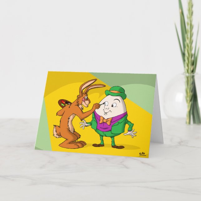 Le lapin de Pâques et la carte de voeux Humpty Dum (Devant)