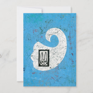 Le Lapin Voit Une Carte De Voeux Fantôme