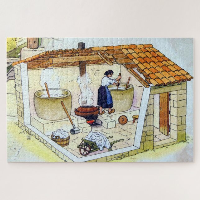 Le lavoir.  jigsaw puzzle (Horizontal)