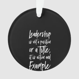 le leadership est un exemple