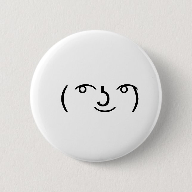 Le Lenny Face 2 Inch Round Button (Front)