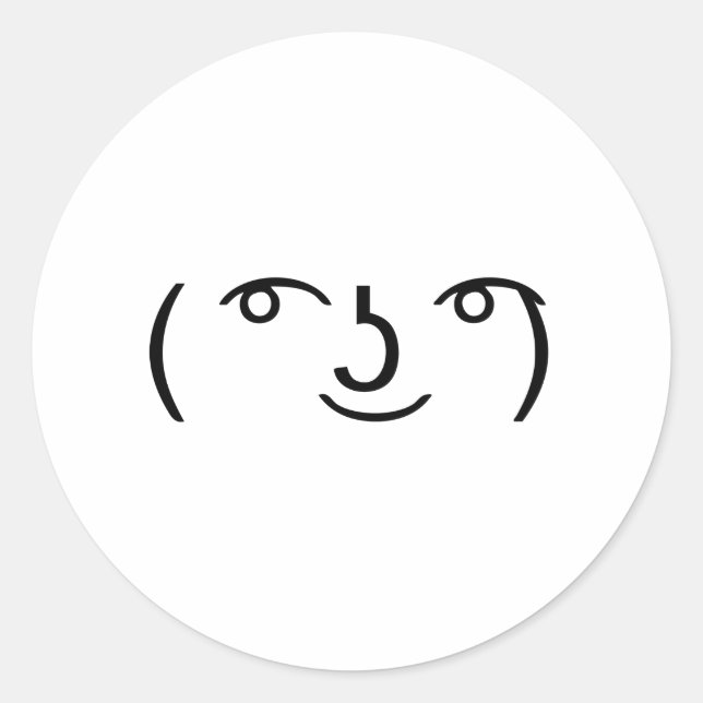 Le Lenny Face Classic Round Sticker (Front)