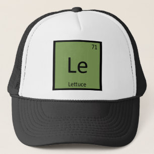 Le - Lettuce Vegetable Chemistry Periodic Table Trucker Hat