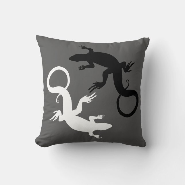 Le lézard repose le décor de lézard de coussins (Recto)