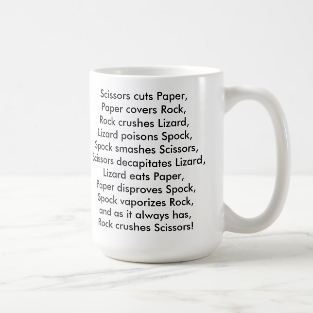 Le Lézard-Spock ordonne la tasse (Droite)