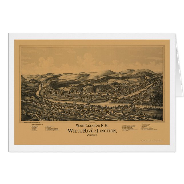 Le Liban occidental, carte panoramique de NH - (Devant horizontal)