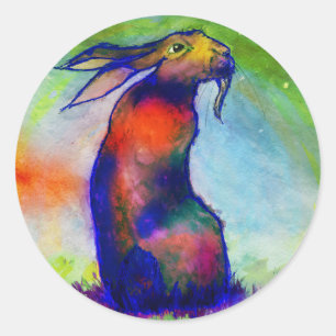 -Le Lièvre Sauvage- Classic Round Sticker